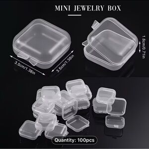 Clear 100pc Mini Jewelry Box Set